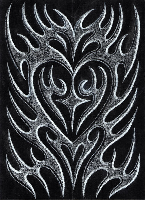 pencil and acrylic on paper